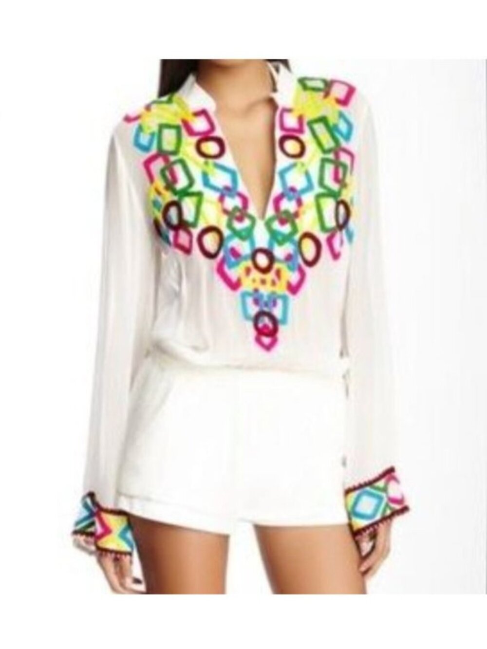 Monique Leshman White Jigsaw Signature Tunic NWT - Size S